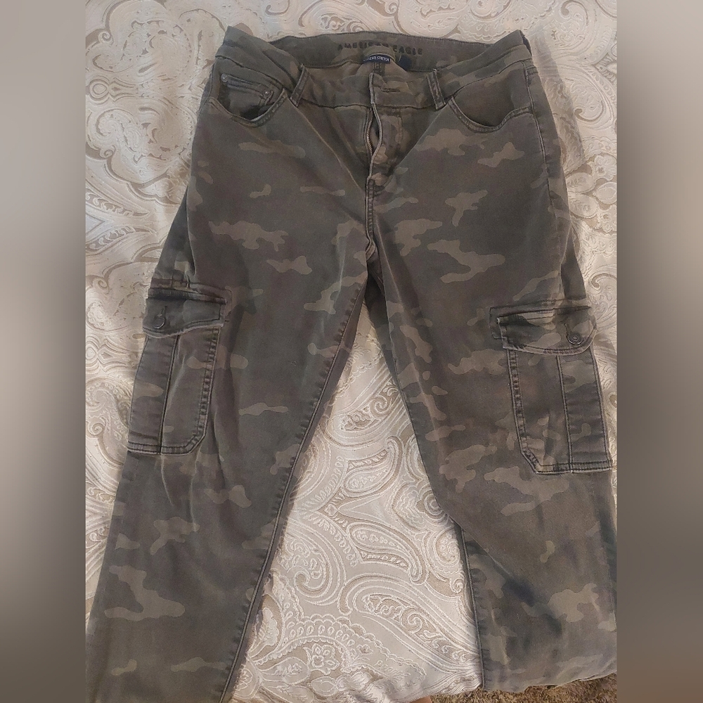 American Eagle Outfitters Skinny Jeans Green and Gray